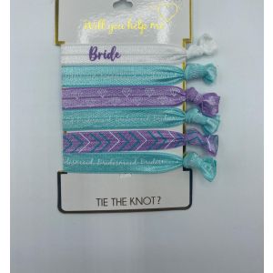 Will You Help Me Tie The Knot Hair Ties, 6 count, Package of 4