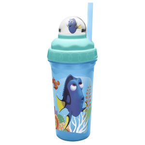 Zak! Designs Loopity Loop Illusion Tumbler featuring Finding Dory Graphics, With Lid and Straw, BPA-free and Break-resistant, 11 oz.