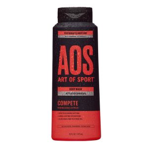 Art of Sport Activated Charcoal Body Wash for Men, Compete Scent, Energizing Citrus Fragrance with Tea Tree Oil and Aloe Vera, Deep Cleansing and Intensely Moisturizing, Sulfate Free 16 fl oz