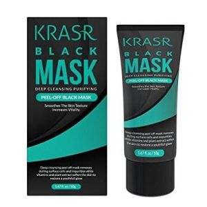 blackhead remover mask [removes blackheads] - premium quality black pore removal peel off strip mask for face nose - best mud facial mask 50g (1.76 oz) by krasr