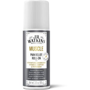 J.R. Watkins MUSCLE Pain Relief Roll-On, Camphor & Natural Magnesium, 3oz