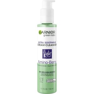 Garnier Green Labs Ultra Soothing Amino Berry Cream Cleanser Amino Berry, 5.07 fl oz
