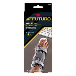 Futuro Futuro Deluxe Wrist Stabilizer, Right Hand, One Size, Gray, Adjustable 09013ENR