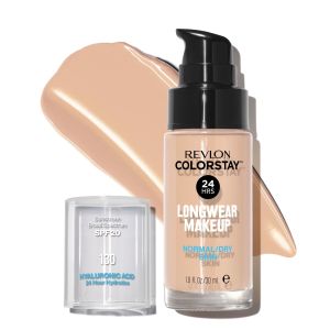 Revlon ColorStay Liquid Foundation Makeup, Normal/Dry Skin, SPF 20, 130 Porcelain, 1 fl oz.