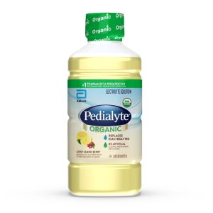 Pedialyte Organic Electrolyte Solution, Hydration Drink, 1 Liter, Crisp Lemon Berry