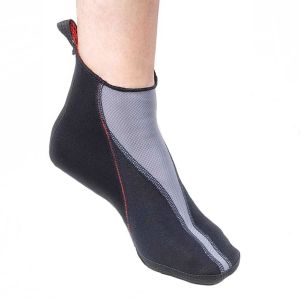 Mens Thermoskin(r) Walk-On Black and Gray Slippers - Medium