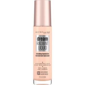 Maybelline Dream Radiant Liquid Medium Coverage Hydrating Foundation, Ivory Beige, 1 fl. oz.