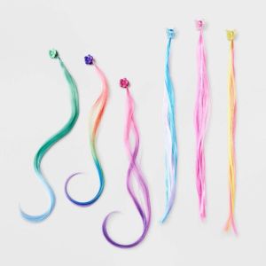 Girls 6pk Faux Hair Claw Clips - Cat & Jack™