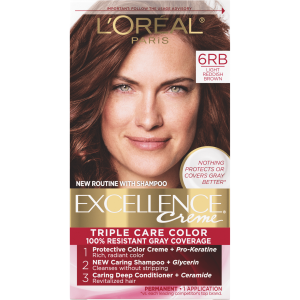 LOreal Paris Excellence Creme Permanent Hair Color, 6RB Light Reddish Brown