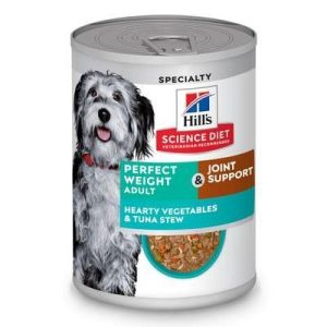 Hill's Science Diet Adult Perfect Weight & Joint Support Hearty Vegetables and Tuna Stew Canned Dog Food, 12.5 Oz - 1243987895-1.jpg