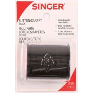 Singer Button & Carpet Thread 50yd-Black
