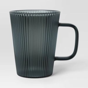 14.3oz Colored Glass Mug Gray - Threshold™