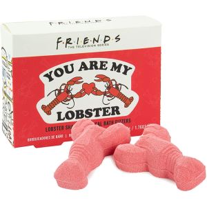 Paladone Friends TV Show Lobster Bath Fizzers - Two 50g You are My Lobster Tropical Bath Fizzies, Pink
