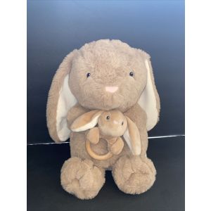 Animal Adventure Baby’s First Spring Bunny Plush with Rattle 13” Pink Nose Toy