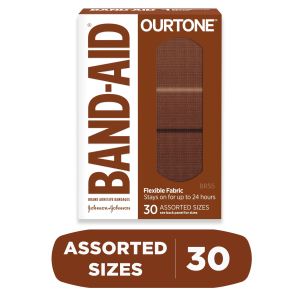 Band-Aid Brand OurTone Adhesive Bandages, BR55, 30 Ct