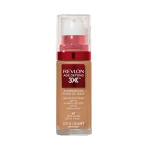 Revlon Age Defying 3X Cream Foundation Makeup, SPF 20, 065 True Beige, 1 fl oz"