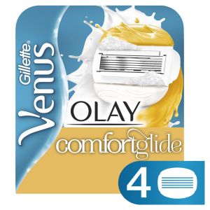 Gillette Venus 5-Blade Coconut ComfortGlide Plus Olay Razor Blade Refills, 4 Ct | CVS