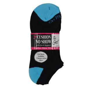On the Go Women S No Show Everyday Cushion Socks 2 Pack