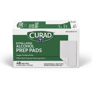 CURAD Extra Large Alcohol Prep Pads, 4 x 5.5, 48 CT