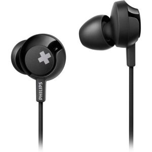 Philips SHE4305BK BASS+ in Ear Wired Headphones with Mic - Black