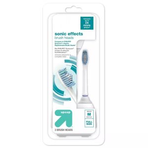 Up & Up Sonic Effects Fluoride-free Recyclable Replacement ToothbBrush Head, 3 Count