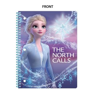 Disney Frozen 2, 1-Subject Spiral Notebook, 80 Sheets, Wide Ruled, 3-Hole Punched