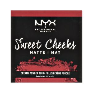 NYX Professional Makeup Sweet Cheeks Creamy Powder Blush Matte, 03 Red Riot, 0.17 oz