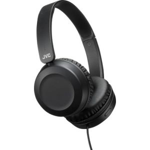 JVC Lightweight on Ear Headphones with Powerful Sound Integrated Remote & Mic for Smartphones - HAS31MB (Black)