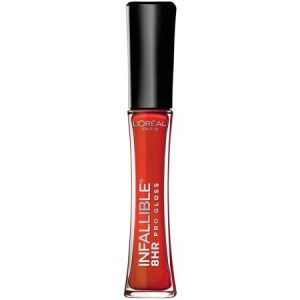 LOreal Paris Infallible 8 Hour Pro Hydrating Lip Gloss, Fiery