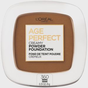 LOreal Paris Age Perfect Serum Creamy Foundation Makeup, 360 Sienna, 0.31 fl oz