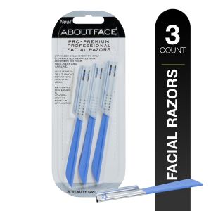 About Face Pro-Premium Facial Razors, 3 Beauty Groomers"