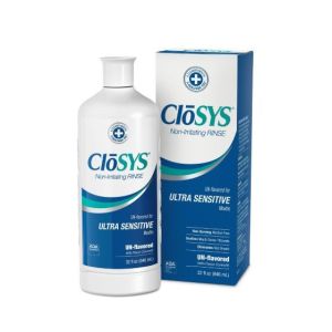CloSYS Ultra Sensitive Mouthwash Unflavored w/ Optional Flavor Control, 32oz