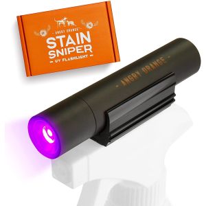 ANGRY ORANGE UV Flashlight - LED Black Light Detector for Dry Dog Urine - Flashlights Make Stains Glow in The Dark with Ultraviolet Blacklight
