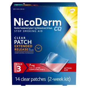 Nicoderm CQ Nicotine Patches to Help Stop Smoking, 7 mg, Step 3 - 14 Count"