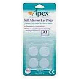 Carex Apex Soft Silicone Ear Plugs for Sleeping, Loud Noises, Swimming, Comes with Case, 4 Count