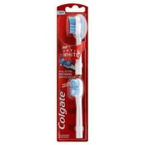 Colgate 360 Floss Tip Sonic Powered Battery Adult Toothbrush Refill Pack 2ct