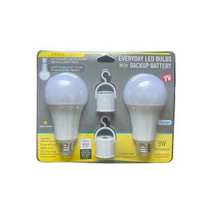BRIGHTLIVING Rechargeable LED Emergency Light Bulbs (2-Pack)