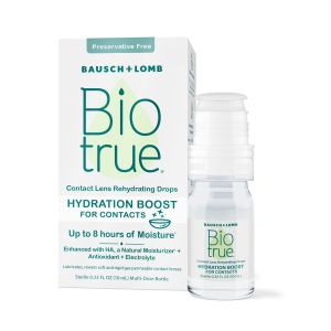 Biotrue Hydration Boost Rehydrating Contact Lens Drops, Preservative Free, Naturally Inspired, 10 mL"