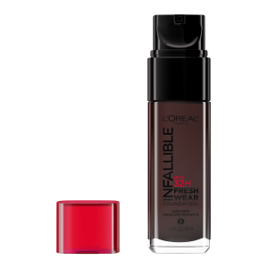 LOreal Paris Infallible Fresh Wear 24 Hr Liquid Foundation Makeup, 545 Ebony, 1 fl oz