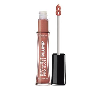 LOreal Paris Infallible Pro Gloss Plump Lip Gloss, Nude Twinkle, Creams, 0.21 fl oz