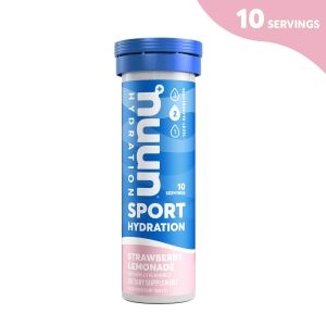Nuun Sport Electrolyte Tablets for Proactive Hydration, Strawberry Lemonade, 10 Count Tube"