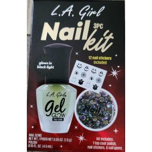L.A. GIRL 3 Pc. Nail Kit Glows In Black Light