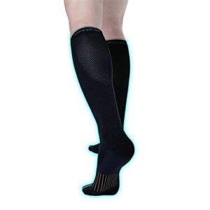 Copper Fit Unisex-Adults 2.0 Easy-Off Knee High, Black, Size Large / X-Large