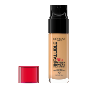 LOreal Paris Infallible Fresh Wear 24 Hr Liquid Foundation Makeup, 475 Sun Beige, 1 oz