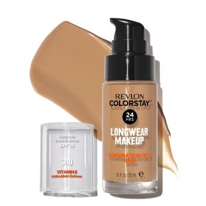 Revlon ColorStay Liquid Foundation Makeup, Matte Finish, Combination/Oily Skin, SPF 15, 340 Early Tan, 1 fl oz.