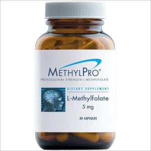 MethylPro 5mg L Methylfolate - Professional Strength Active Methyl Folate Supplement for Brain Support & Balanced Mood - Gluten-Free Cognitive Supplement with No Fillers (30 Capsules)
