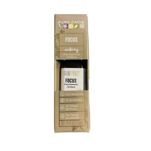 Aura Cacia Focus Pure Essential Oil - Rosemary, Lemon, Sweet Basil, Peppermint, and Vetiver Blend for Focus, .25 fl oz