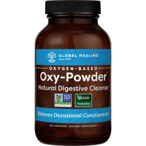 Oxy Powder Colon Cleanse Detox Supplement by Global Healing, 120 Capsules