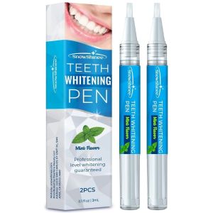 Teeth Whitening Pen - Teeth Stain Remover to Whiten Teeth - Effective & Painless Whitening, No Sensitivity, Easy to Use, Natural Mint Flavor, 2Pcs | 0.1Fl oz