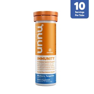 Nuun Hydration Immunity Electrolyte Tablets With Vitamin C, Blueberry Tangerine, single 10 Count Tube"